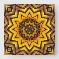 Caleidoscópio Art 15 Wall Clocks e opções numérica