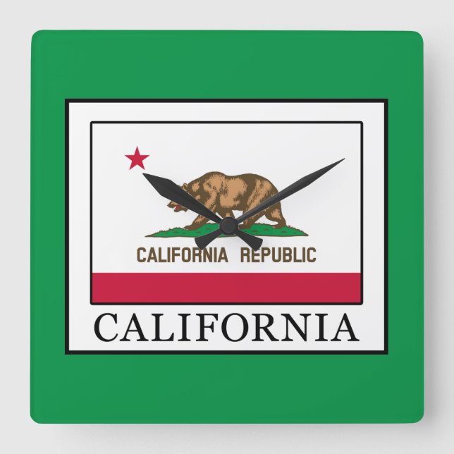 Relógio Quadrado Califórnia (Frente)