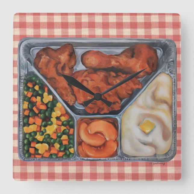 Relógio Quadrado Calor e saque! (Frente)