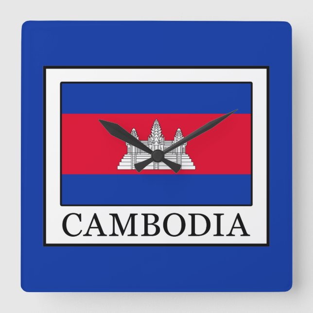 Relógio Quadrado Camboja (Frente)