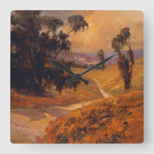 Relógio Quadrado Caminhada II da tarde