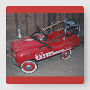 Relógio Quadrado Caminhão de Fogo de Brinquedos de Natal