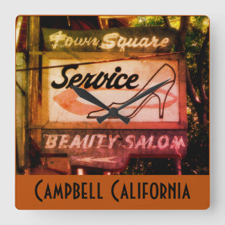 Relógio Quadrado Campbell CA Historic Town Square Sign Squa