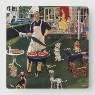 Relógio Quadrado Caninos