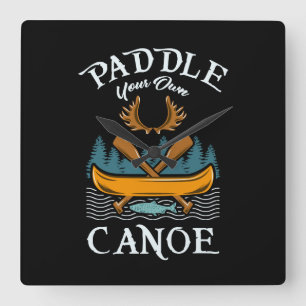 Relógio Quadrado Canoagem - Coloque sua própria canoa