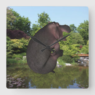 Relógio Quadrado Canonball Hippo