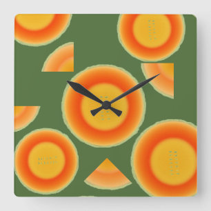Relógio Quadrado Cantalope Cantaloupe Fruta Wall Clock