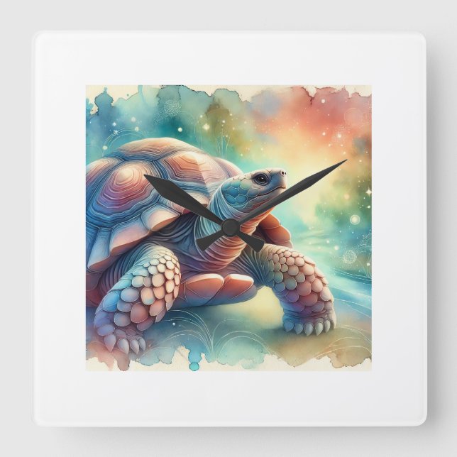 Relógio Quadrado Cantors giant softshell turtle 250924AREF118 - Wat (Frente)