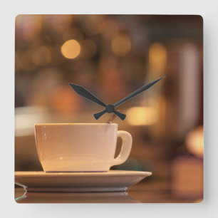 Relógio Quadrado Cappucccino Café, Veneza, Itália