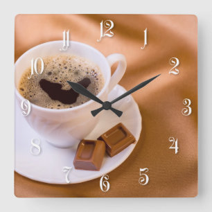 Relógio Quadrado Cappuccino
