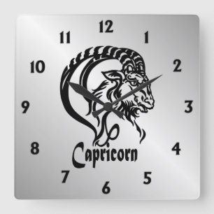 Relógio Quadrado Capricórnio o Bode Marinho Zodíaco