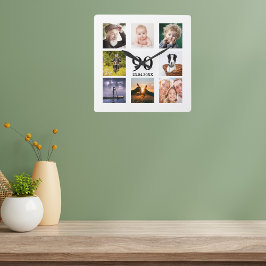 Relógio Quadrado cara de 90 de colagem de fotos