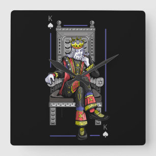 Relógio Quadrado Card King