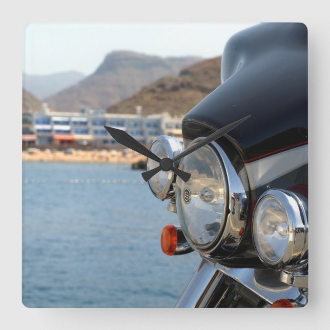 Relógio Quadrado Carenagem de Harley (Frente)