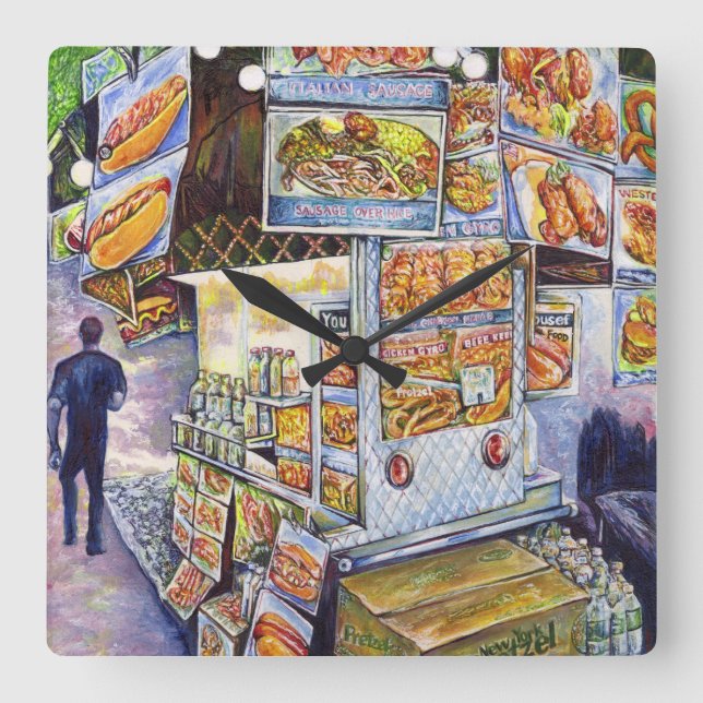 Relógio Quadrado Carga de trabalho artística extraordinária (Frente)