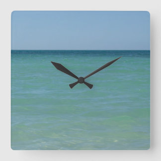Relógio Quadrado Caribbean Sea Wall Clock