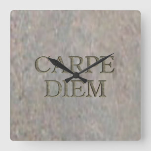 Relógio Quadrado Carpe Diem Stone Stone Wclock