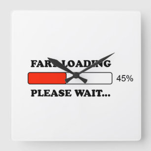 Relógio Quadrado Carregamento do arranque