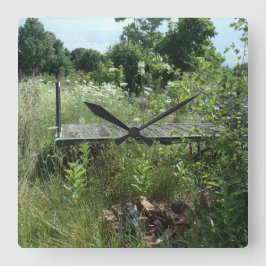 Relógio Quadrado Carrinho de depósito de ferrovia