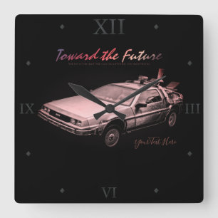 Relógio Quadrado Carro:Relógio de Parede Acrílico
