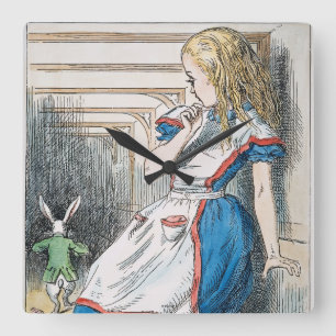 Relógio Quadrado Carroll: Alice, 1865