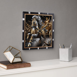 Relógio Quadrado Carruagem Obsidiana: Greve de Relâmpago