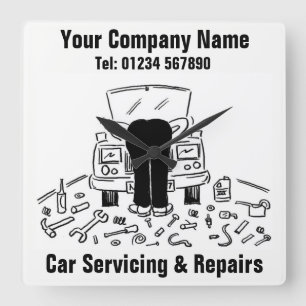 Relógio Quadrado Cartografia de Manutenção e Reparação de Autom