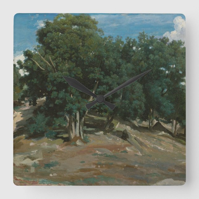 Relógio Quadrado Carvalhos de Fontainebleau (Frente)