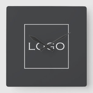 Relógio Quadrado Carvões de Thunder para logotipos grandes para emp