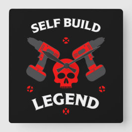 Relógio Quadrado casa construída por conta própria