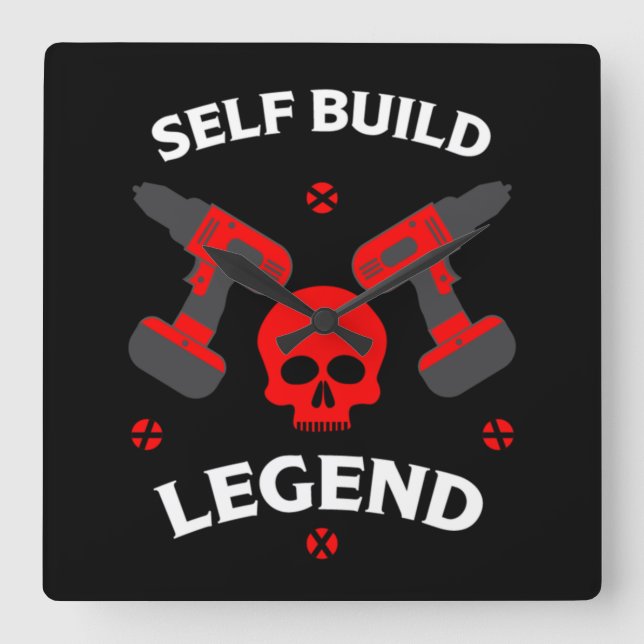 Relógio Quadrado casa construída por conta própria (Frente)