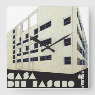 RELÓGIO QUADRADO CASA DEL FASCIO