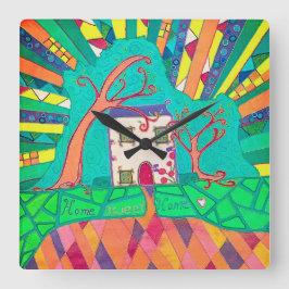 Relógio Quadrado Casa doce