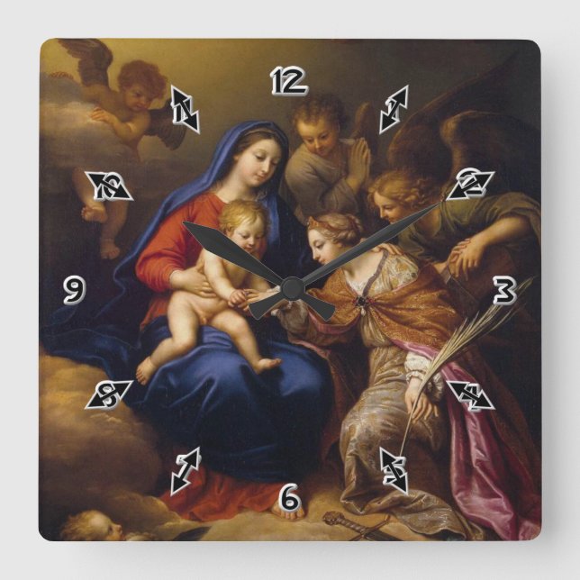 Relógio Quadrado Casamento Místico da Rua Catherine (Frente)