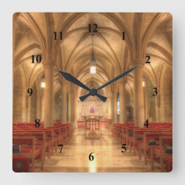 Relógio Quadrado Catedral Nacional de Washington Capela de Belém