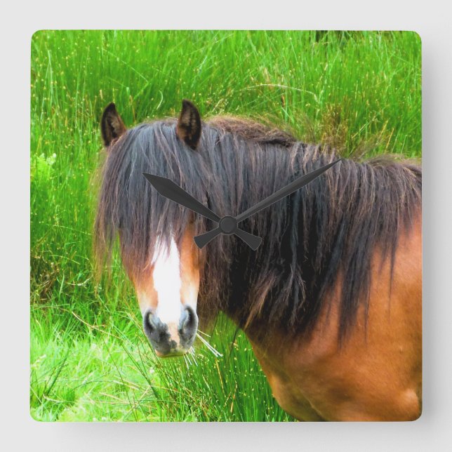 RELÓGIO QUADRADO CAVALOS (Frente)