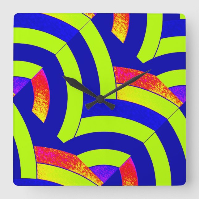 Relógio Quadrado Cavalos sofisticados da na moda (Frente)