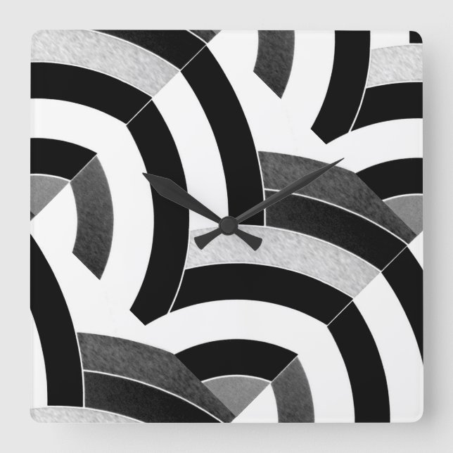 Relógio Quadrado Cavalos sofisticados da na moda (Frente)