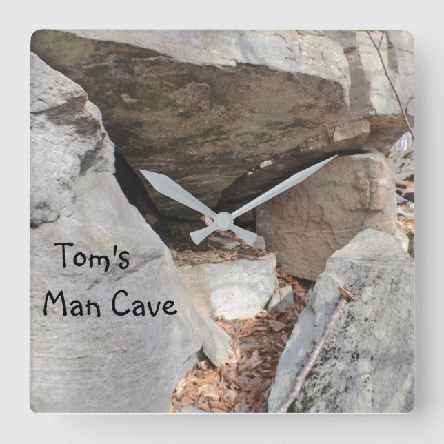 Relógio Quadrado Caverna Real (Frente)