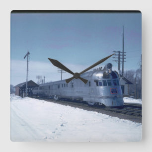 Relógio Quadrado CB&Q "Zephyr pioneiro" #9900_Trains