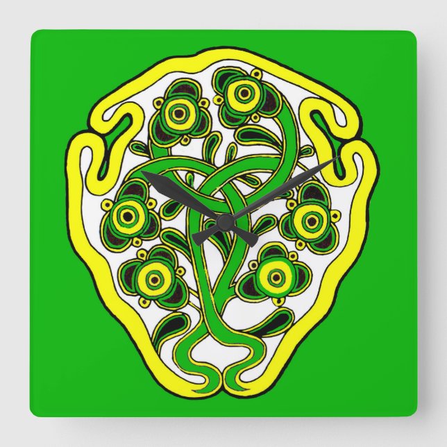 Relógio Quadrado Celtic symbol (Frente)