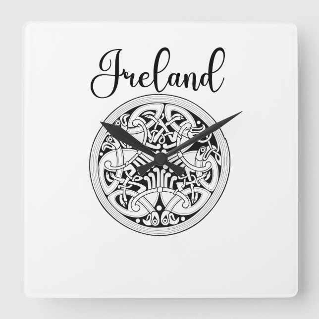 Relógio Quadrado Celtic Wall Clock (Frente)