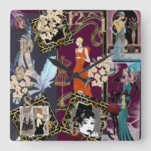 Relógio Quadrado Cena de Apresentação do Art Decor