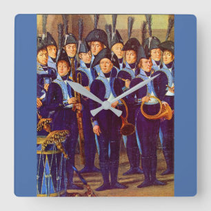 Relógio Quadrado cerca de 1800 músicos militares europeus