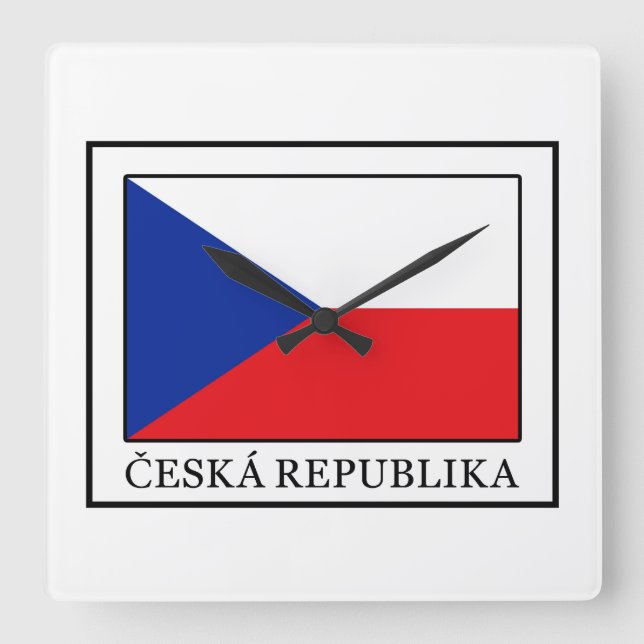 Relógio Quadrado Ceska Republika (Frente)