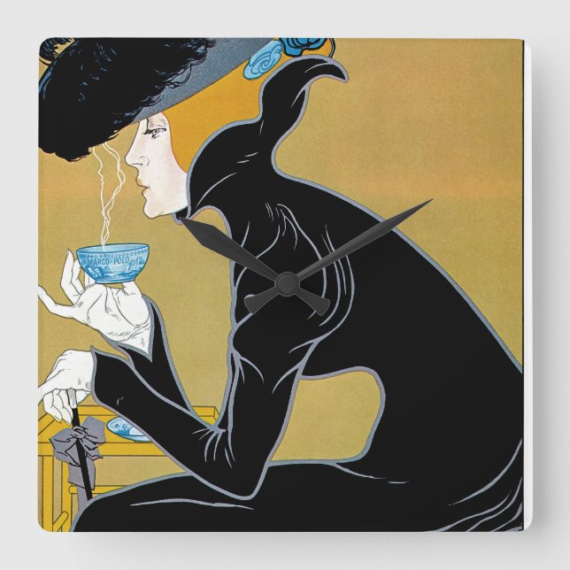 Relógio Quadrado Chá de Marco Polo (Frente)