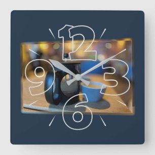 Relógio Quadrado Chá quente