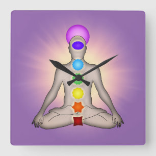 Relógio Quadrado Chakra Clock