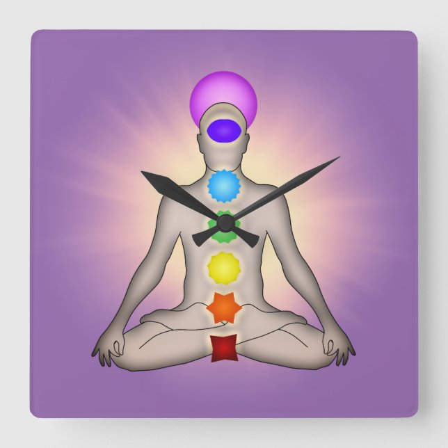 Relógio Quadrado Chakra Clock (Frente)