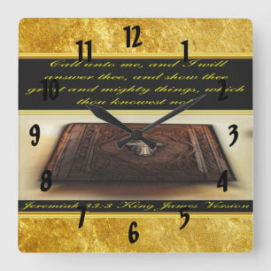 Relógio Quadrado Chame até mim, e eu responderei ao 33:3 de